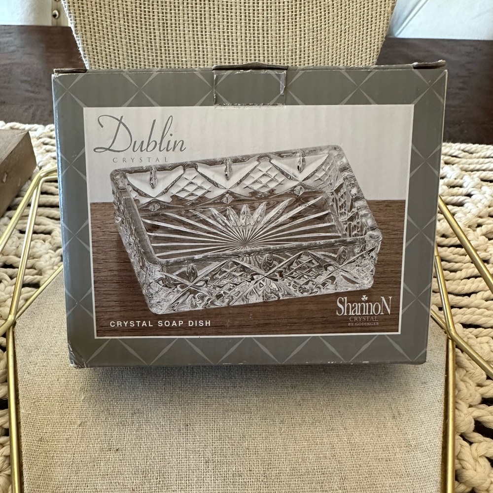 Shannon Crystal Dublin Crystal Soap Dish - New in Box